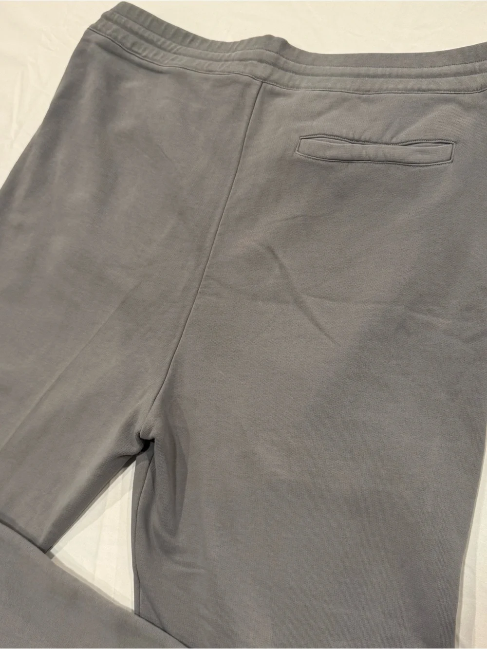 Vince Mens  Fleece Jogger Sweatpants  Light Grey Stretch Drawstrings L